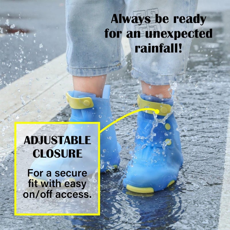 Galashield Rain Shoe Covers Kids Waterproof Shoe Cover for Boys Girls Reusable Galoshes Overshoes - Image 3